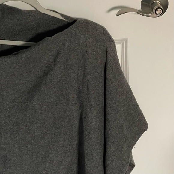 Red Envelope Dark Gray Cashmere Poncho Sweater - 47129 - Picture 16 of 16